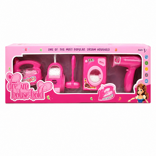 Dream Household  Kitchen Utility Play Set | 4-in-1 Set with Lights & Sounds