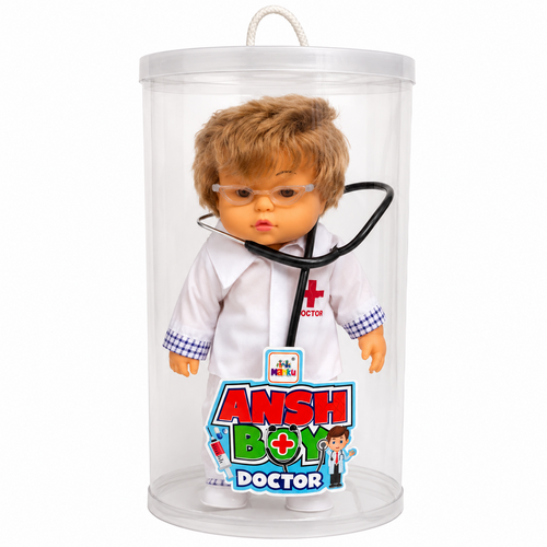 Manku Ansh Boy Doctor Doll with Stethoscope & Doctor Outfit