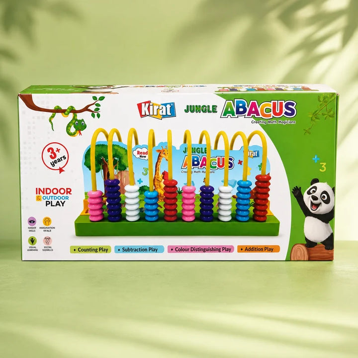 Kirat Jungle Abacus | Educational Counting & Math Learning Toy | Addition, Subtraction & Colour Sorting Abacus