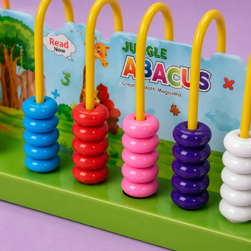 Kirat Jungle Abacus | Educational Counting & Math Learning Toy | Addition, Subtraction & Colour Sorting Abacus