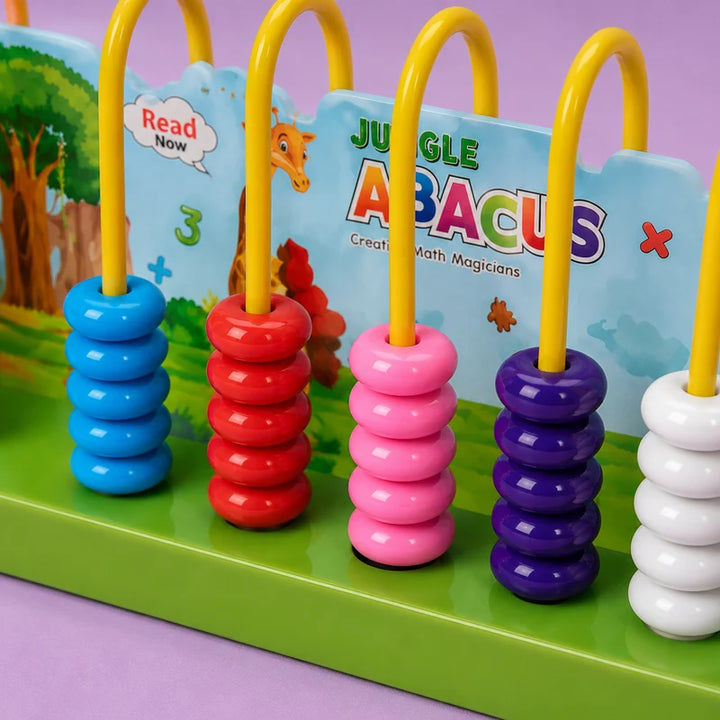 Kirat Jungle Abacus | Educational Counting & Math Learning Toy | Addition, Subtraction & Colour Sorting Abacus