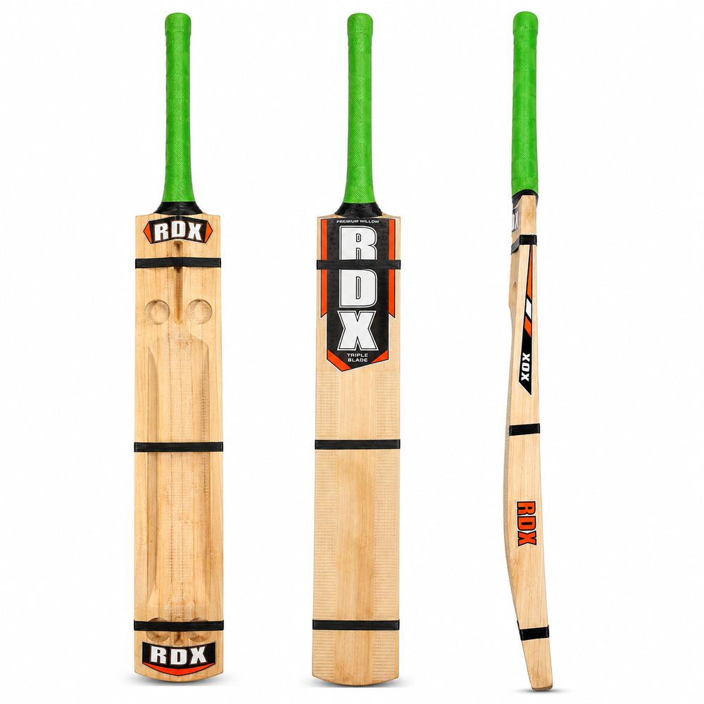 RDX Triple Blade Hard Tennis Light Weight Kashmiri Willow Cricket Bat