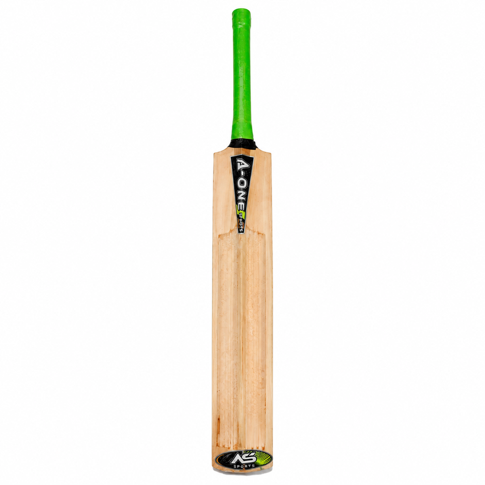 A-One Sports Kashmir Willow Wood Full Size Cricket Scoop Bat for Tennis Ball (Double Blade)