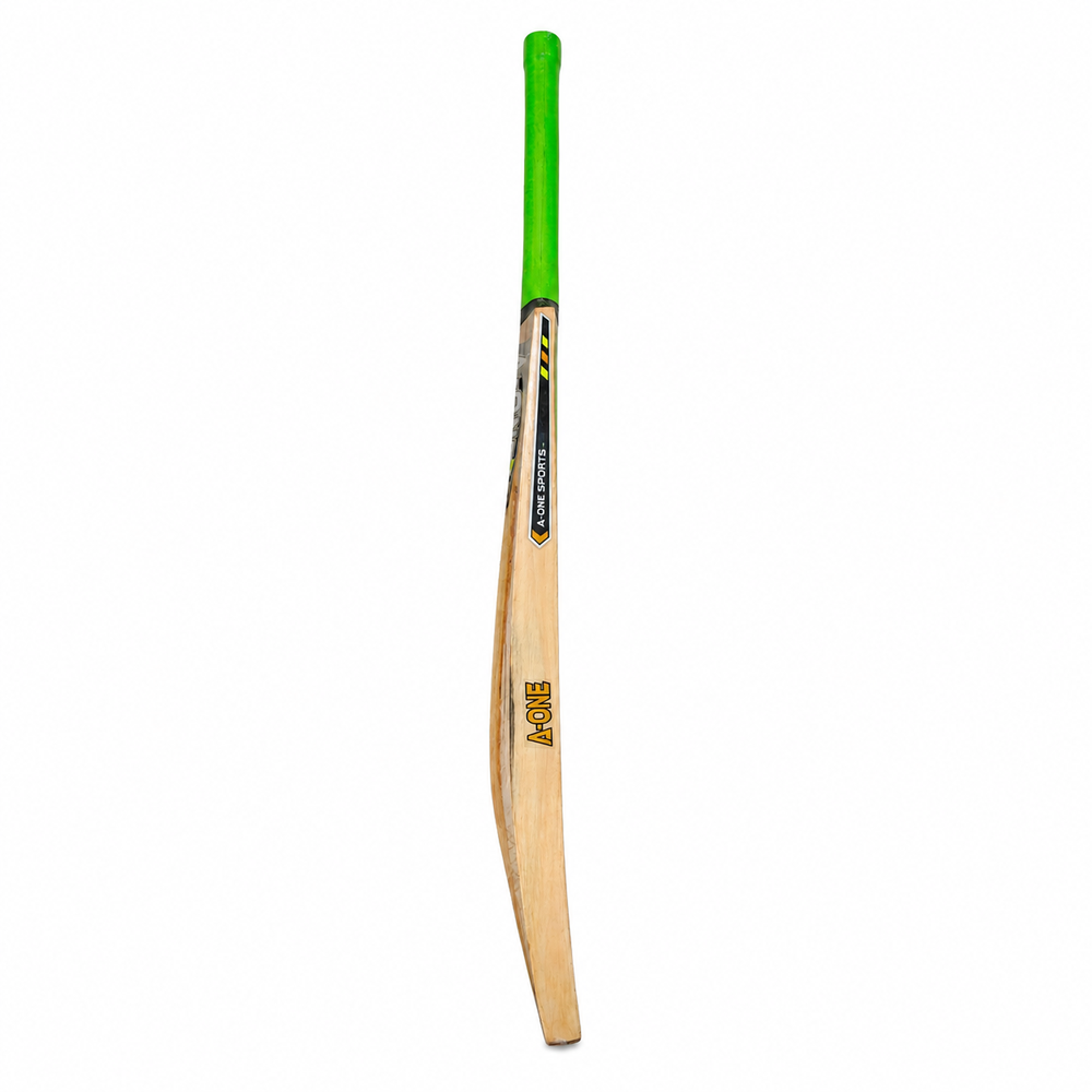 A-One Sports Kashmir Willow Wood Full Size Cricket Scoop Bat for Tennis Ball (Double Blade)