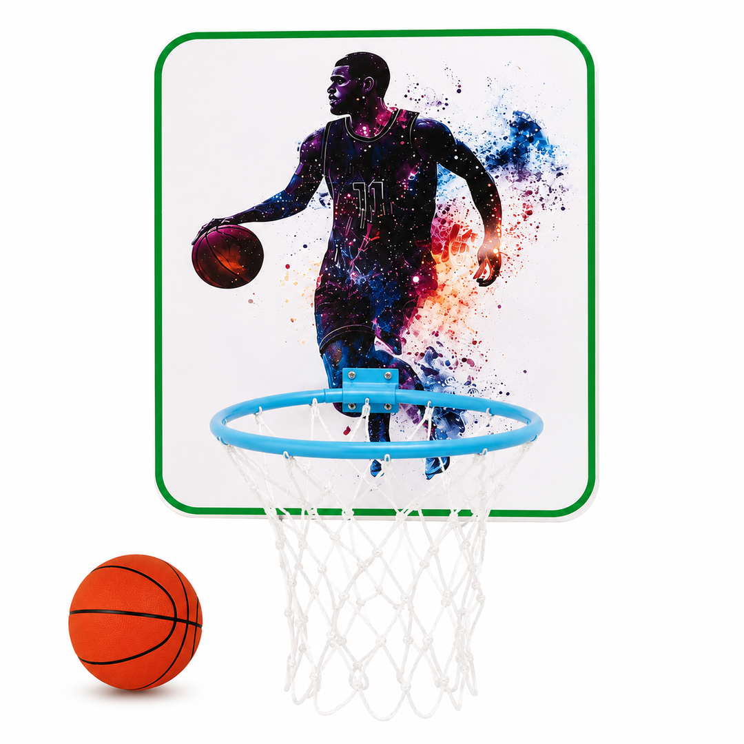 Wall Mountable Basketball Set with Ball | Indoor Mini Basketball Hoop for Kids