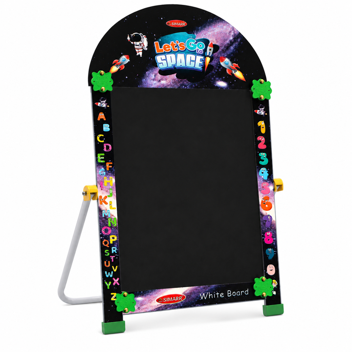 Simarr 2-in-1 Space Drawing Board with Marker & Blackboard