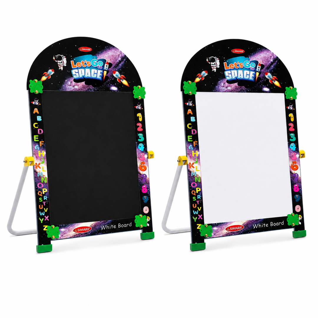 Simarr 2-in-1 Space Drawing Board with Marker & Blackboard
