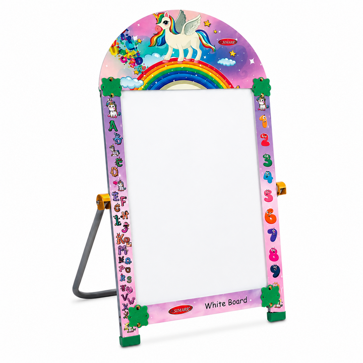 Simarr 2-in-1 Unicorn Drawing Board with Marker & Blackboard