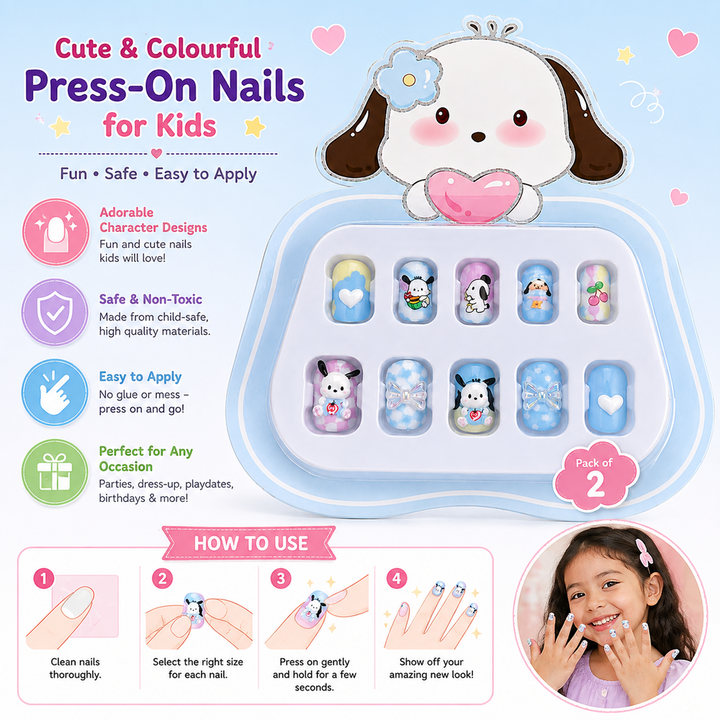 Pack of 2 Sanrio Character Themed Press-On Nails