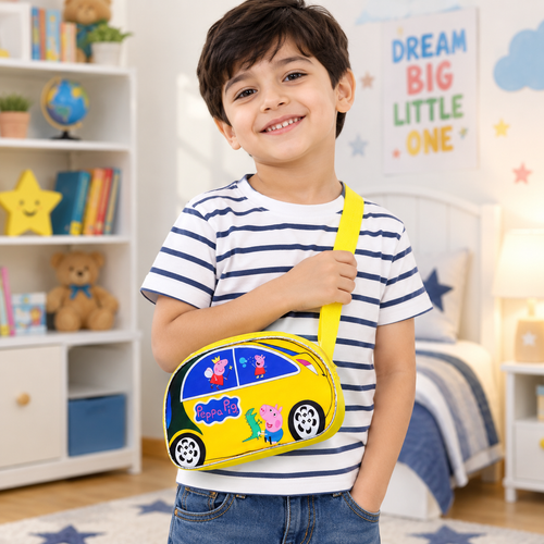 Cartoon Printed Crossbody Bag | Yellow
