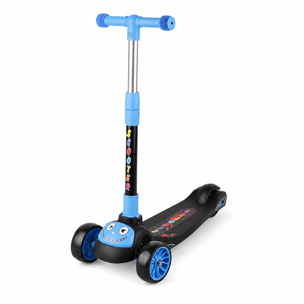 Kid 99 Kids Scooter with LED Wheels & 3 Adjustable Height - Blue