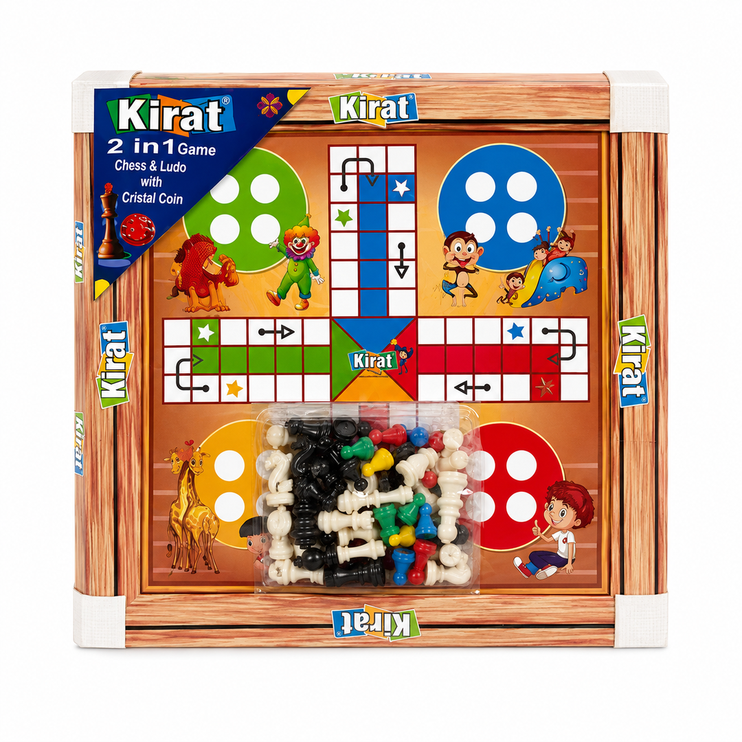 Kirat 2 in 1 Game Chess and Ludo | Classic Board Game