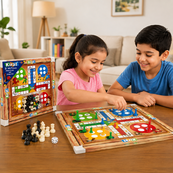 Kirat 2 in 1 Game Chess and Ludo | Classic Board Game