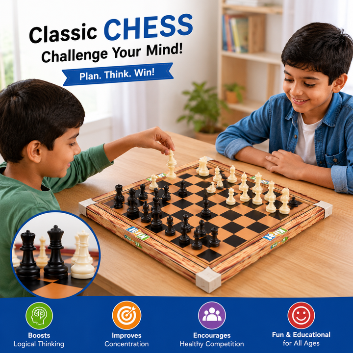 Kirat 2 in 1 Game Chess and Ludo | Classic Board Game