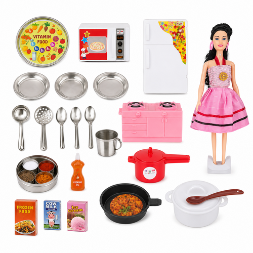 Kidz Creation My Kitchen Pretend Playset with Doll - Big (3-5 Years)