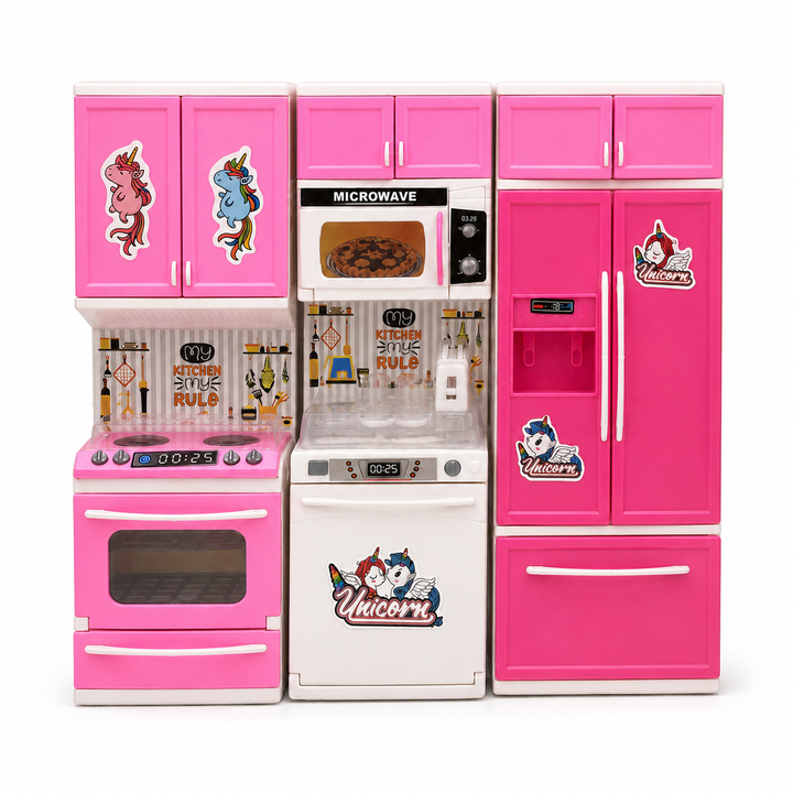 Unicorn Kitchen Set for Kids | Battery Operated | Role Play Kitchen