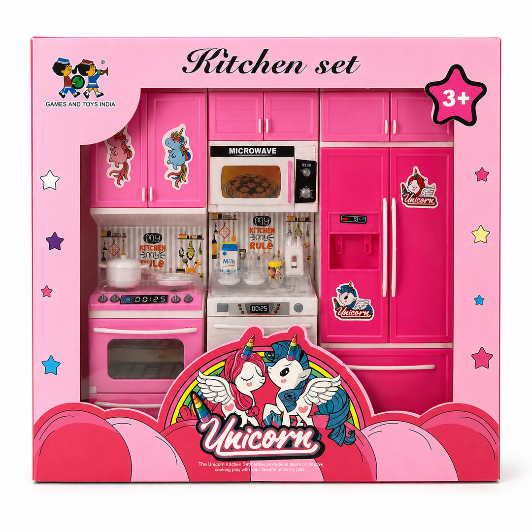 Unicorn Kitchen Set for Kids | Battery Operated | Role Play Kitchen