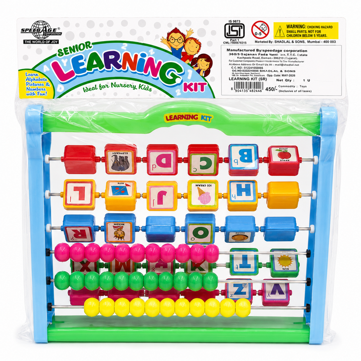 SpeedAge Senior Abacus Learning Kit - Alphabets Picture and Numbers Play