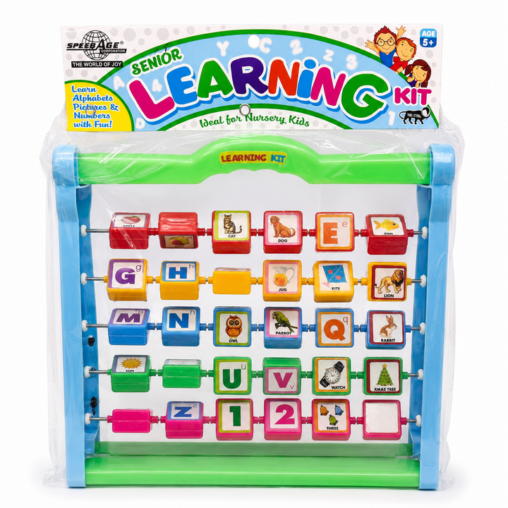 SpeedAge Senior Abacus Learning Kit - Alphabets Picture and Numbers Play