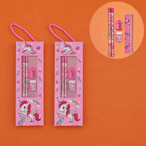 Pack of 2 Unicorn Stationary Set  | Return Gifts and Party Favours (3-9 Years)