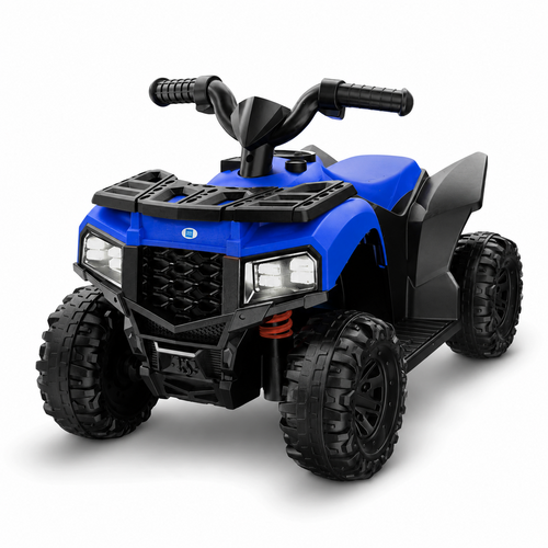 Mee Mee Roadstar Jr. Electric Bike for Kids - Double LED Lights, Bluetooth Music, Foot Accelerator | Weight Capacity: 40kg | Blue