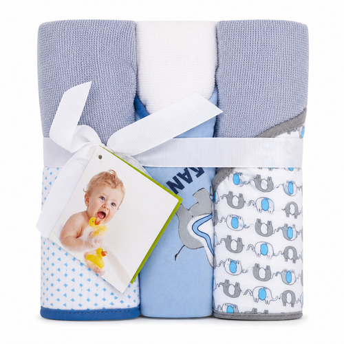 Mee Mee Pack of 3 Baby Towel with Hood Gift Sets