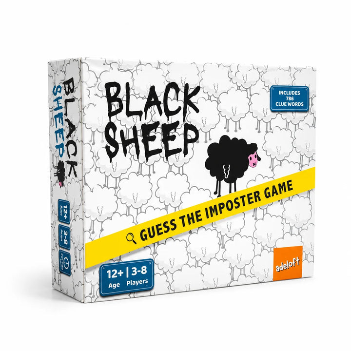 Adeloft Black Sheep - Secret Word Party Game for Kids & Adults | Social Deduction, Bluffing & Hidden Identity Family Game