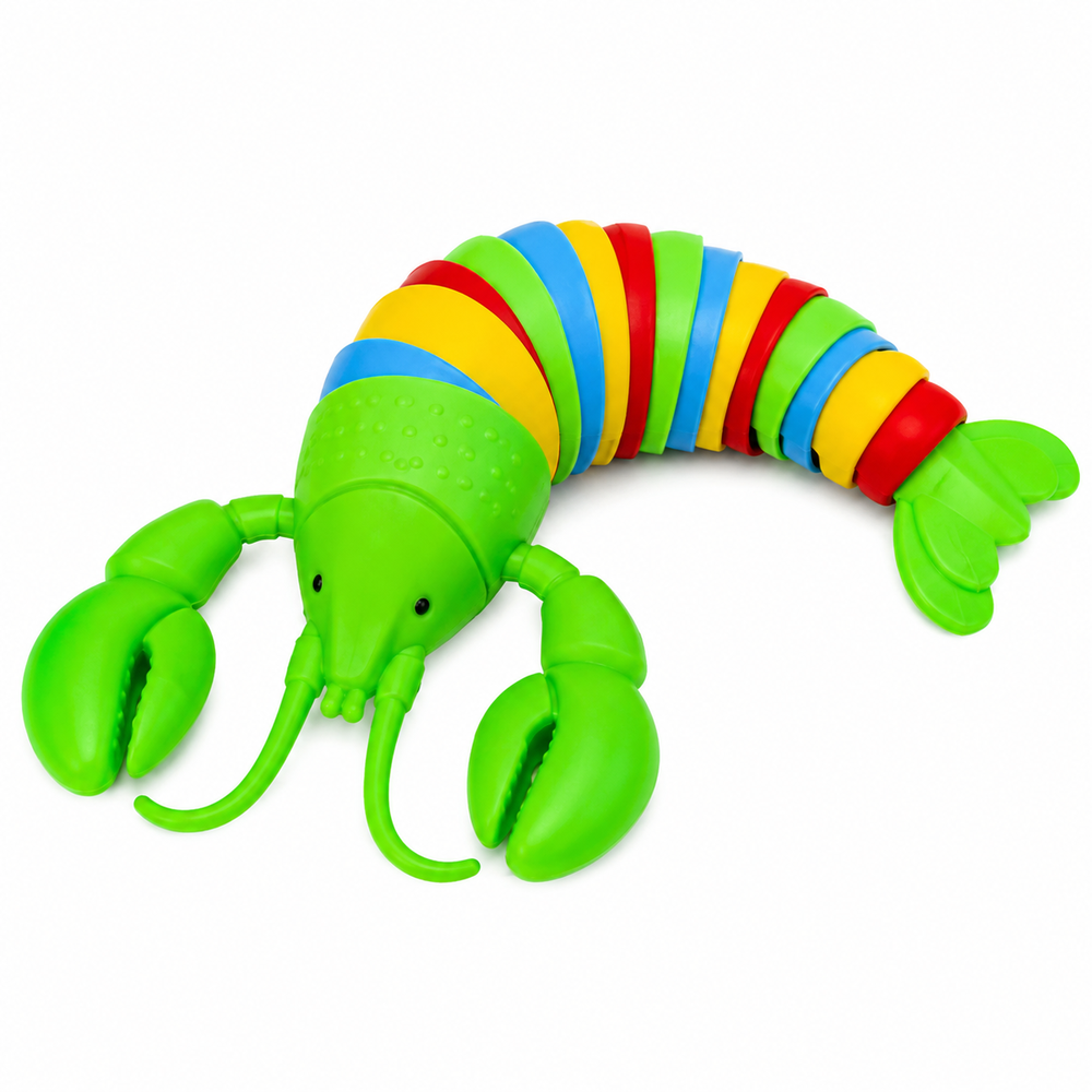 FunBlast Slug Fidget Toy for Kids | Flexible Jointed Sensory Toy for Kids | Lobster