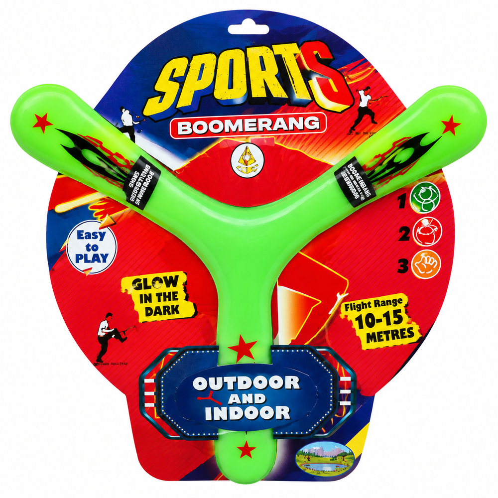 Sports Boomerang Toy for Kids | Glow in the Dark Outdoor & Indoor Flying Boomerang