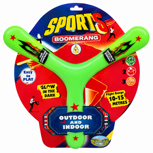 Sports Boomerang Toy for Kids | Glow in the Dark Outdoor & Indoor Flying Boomerang