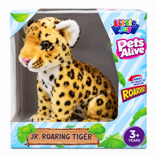 Little Joy Jr. Roaring Tiger Plush Toy | Soft Tiger Toy with Realistic Tiger Sound