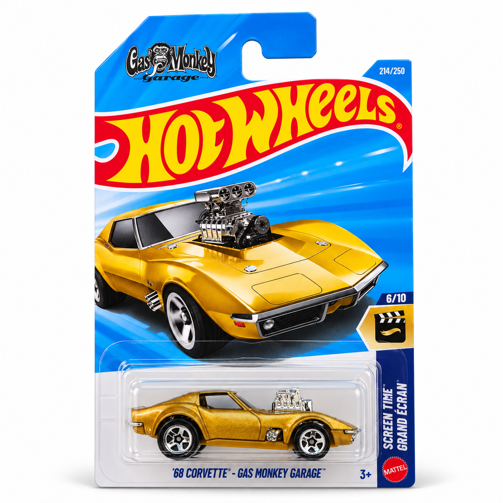 Set of 3 Hot wheels [HW 467] - Project Twin Mill, '19 Mercedes-Benz A-Class, '68 Corvette- Gas Monkey Garage