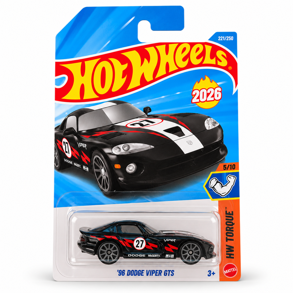 Set of 3 Hot wheels [HW 470] - '96 Dodge Viper GTS, HW Test Ride, 1970 Custom/ Personnalise Plymouth Road Runner