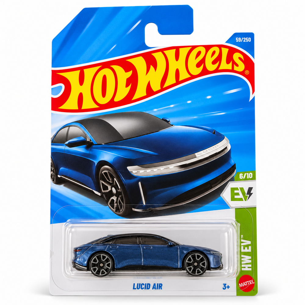 Set of 3 Hot wheels [HW 486] - Lucid Air, 2019 Audi R8 Spyder, '65 Mercury Comet Cyclone