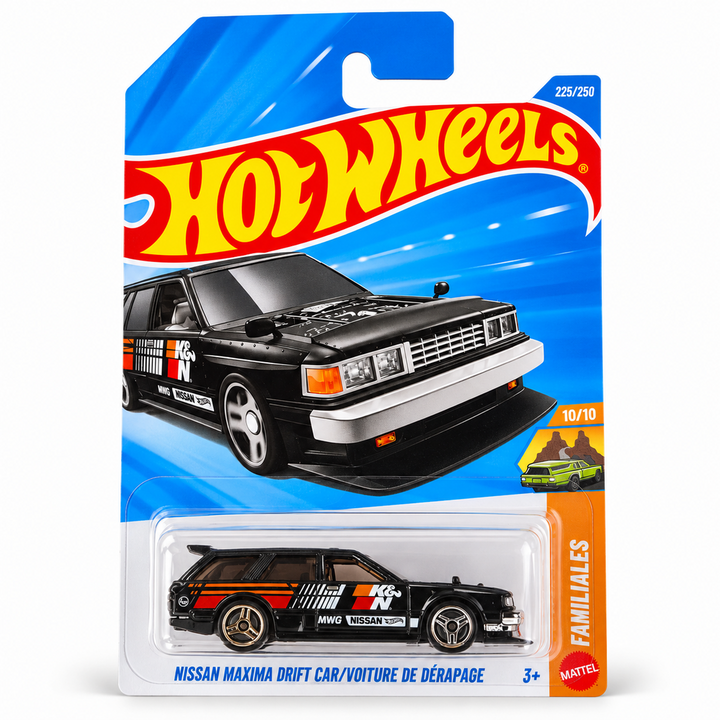 Set of 3 Hot wheels [HW 487] - Alfa Romeo Giulia TI Super, Nissan Maxima Drift Car/ Voiture De Derapage, 24/ Seven