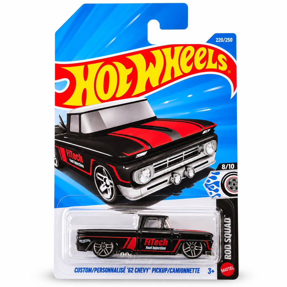 Set of 3 Hot wheels [HW 475] - EL Segundo Coupe, Salt Streaker, Custom/ Personnalise '62 Chevy Pickup/ Camionnette