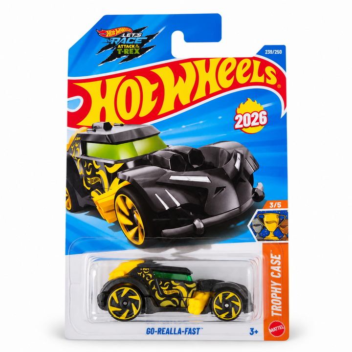 Set of 3 Hot wheels [HW 479] - Go-Realla-Fast, Tooned Volkswagen Golf MK1, Datsun 620
