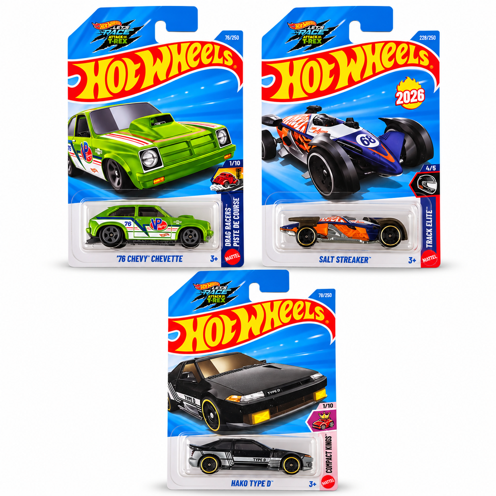 Set of 3 Hot wheels [HW 503] - Hako Type D, Salt Streaker, '76 Chevy Chevette
