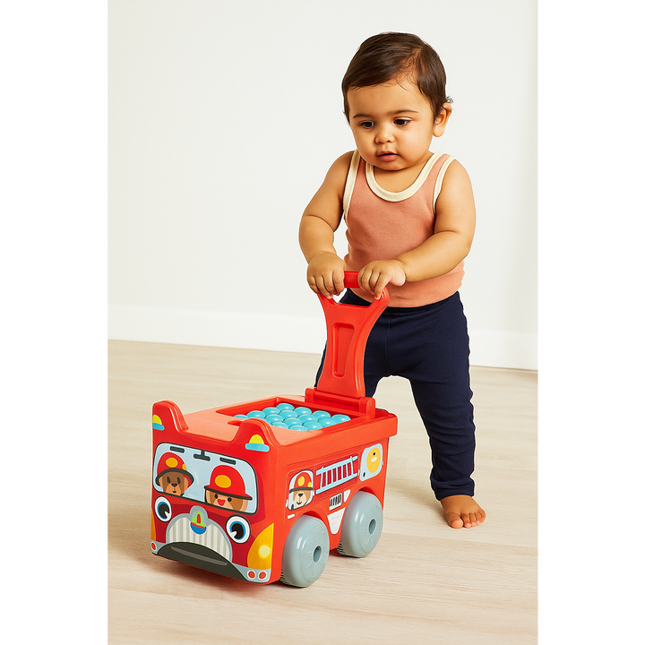 Sunta Toys Premium Quality 2-in-1 Walker & Building Block Toy - 30 Pieces (1.5-3 Years)