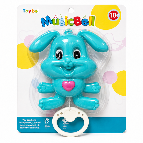 Toyboi Music Bell Animal Baby Toy | Pull String Hanging Toy