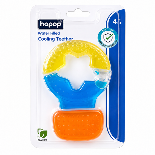 Hopop Water Filled Cooling Teether for Babies | Cool the Pain | Spark the Curiosity