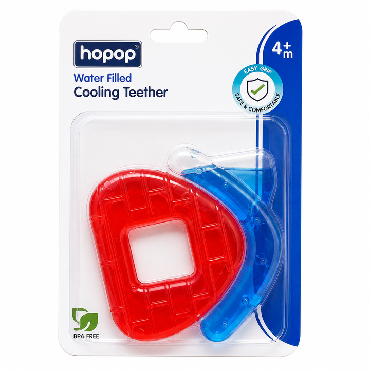 Hopop Water Filled Cooling Teether for Babies | Cool the Pain | Spark the Curiosity
