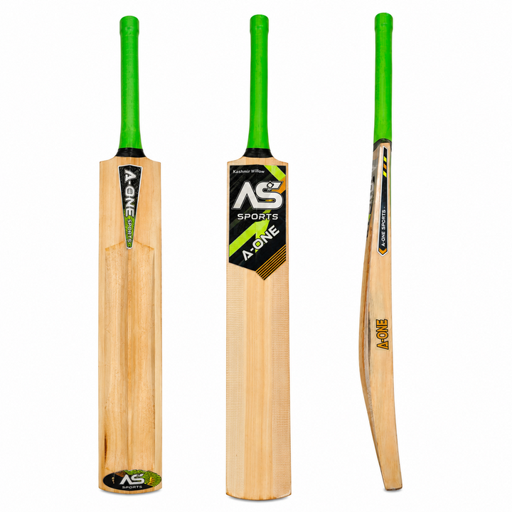 A-One Sports Kashmir Willow Wood Full Size Cricket Scoop Bat for Tennis Ball (Double Blade)