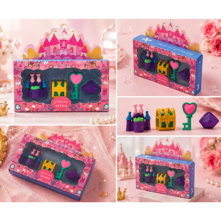 Princess Theme Eraser Set (Set of 4 Erasers)