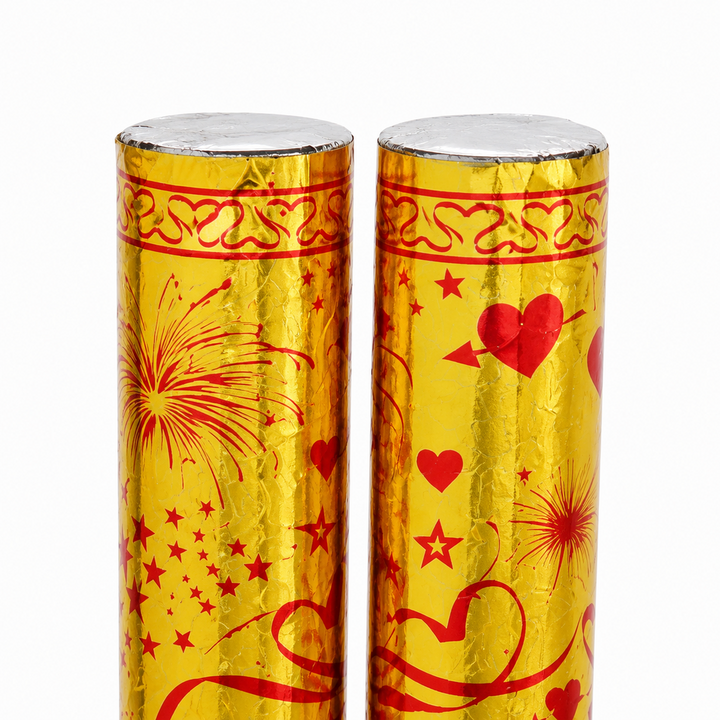 Pack of 2 Party Popper Confetti Cannon 56cm - (Gold Foil)