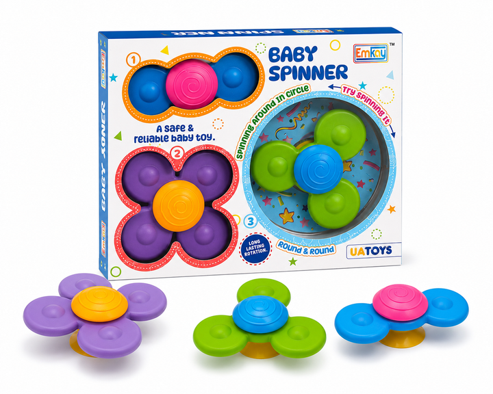 UA Toys Pack of 3 Baby Spinner Toy (2-6 Years)