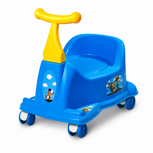 Honey Bee 3-in-1 Scooter cum Potty Training Seat with Detachable Wheels for Kids - Blue
