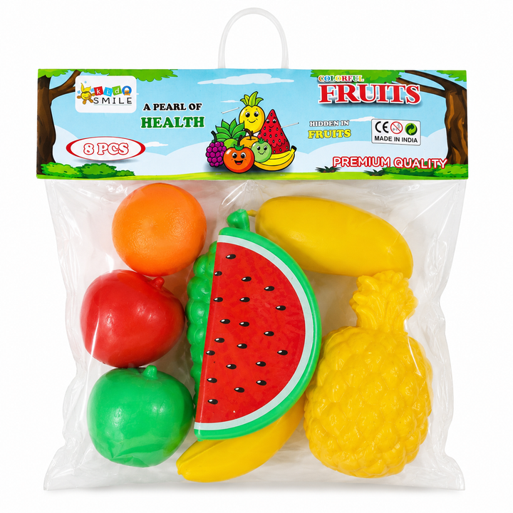 Kids Smile 8 Pieces Colorful Fruits Pretend Playset (3-6 Years)