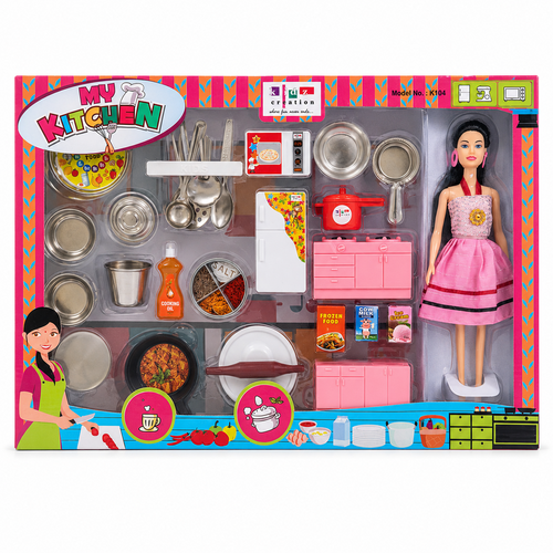 Kidz Creation My Kitchen Pretend Playset with Doll - Big (3-5 Years)