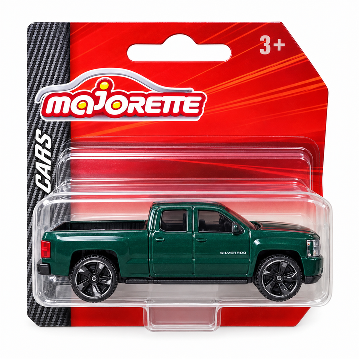 Original Licensed Majorette Street Cars Chevrolet Silverado Diecast Car | 1:64 Scale Collectible Miniature Vehicle